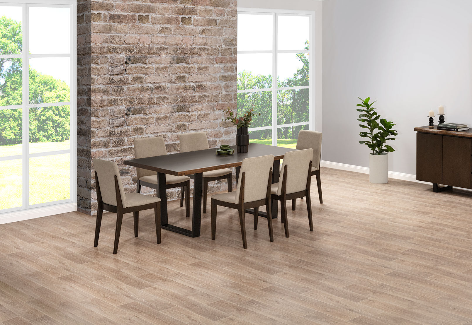 NERO - 7 Piece 1800 Dining Suite. NERO