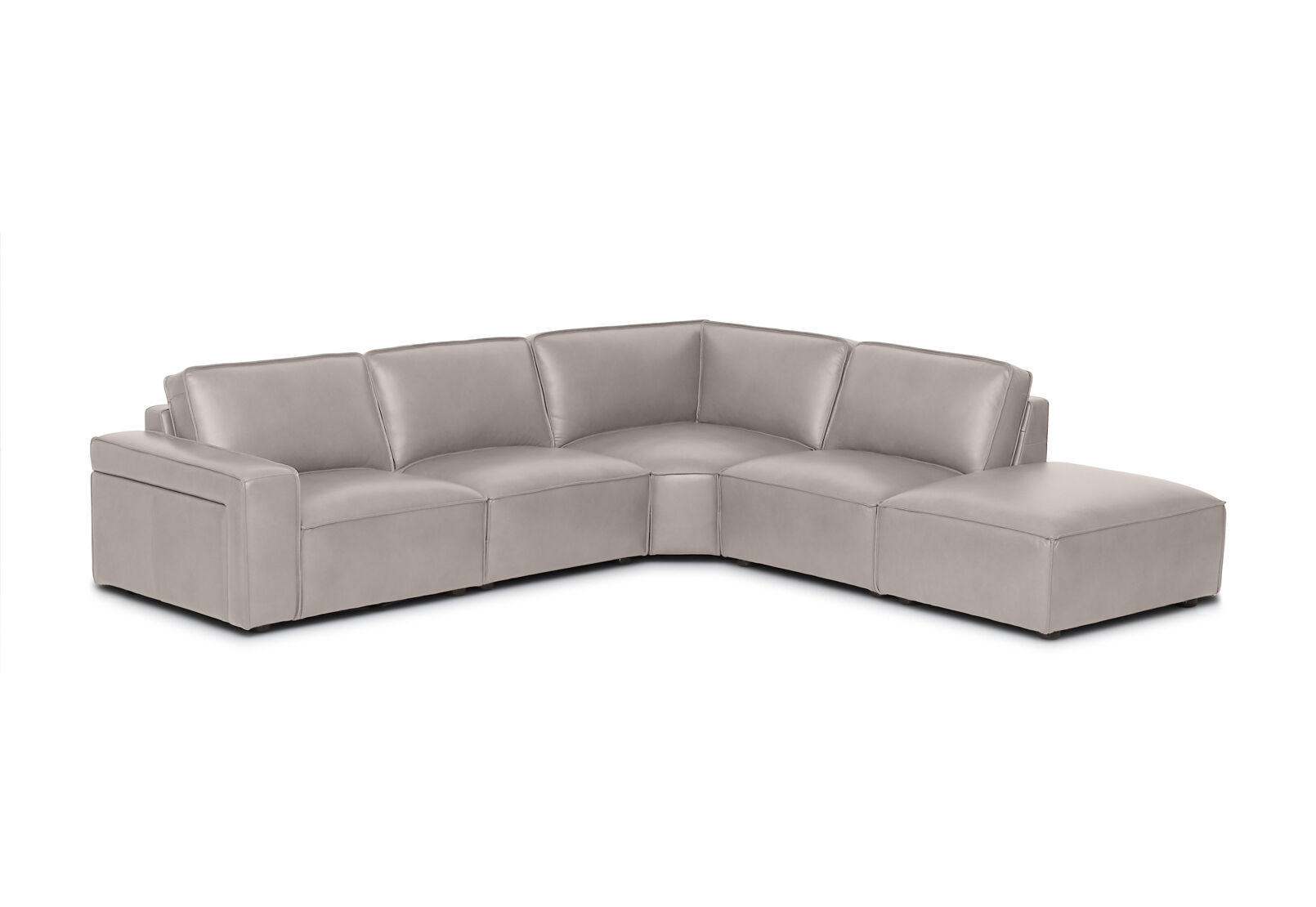 BARTELLE LEATHER - 5 Piece RHF Corner Chaise. BARTELLE LEATHER