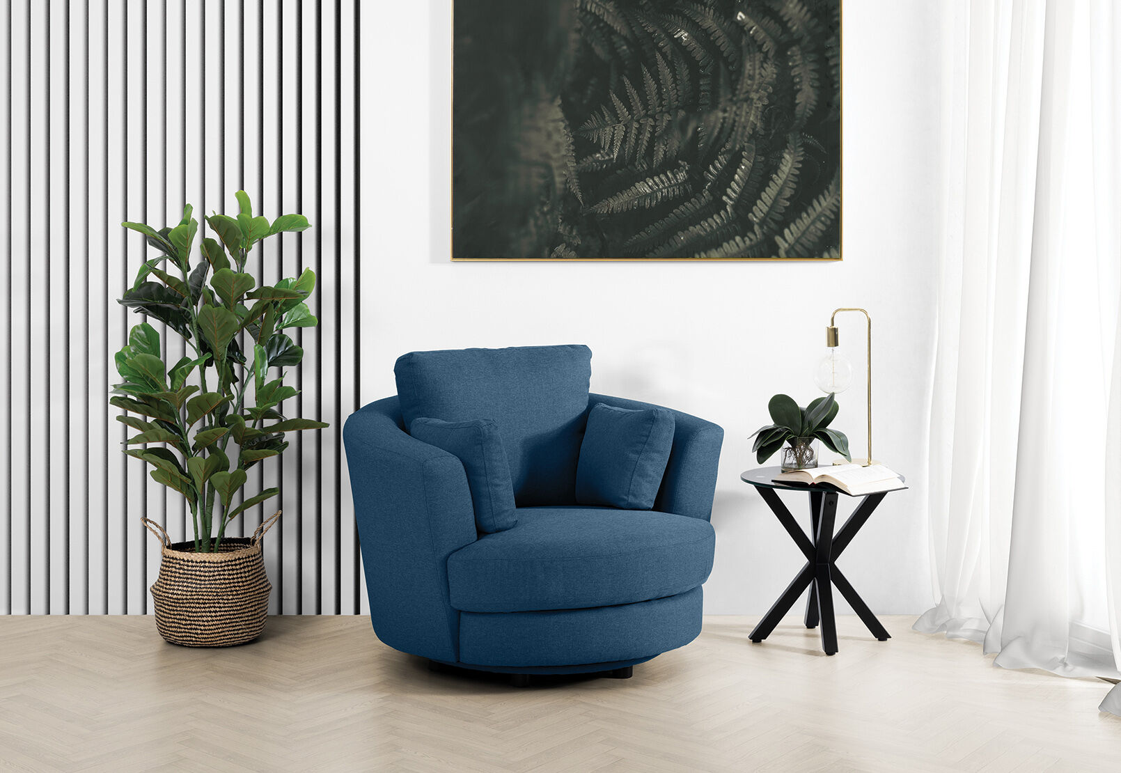 Blue swivel best sale glider