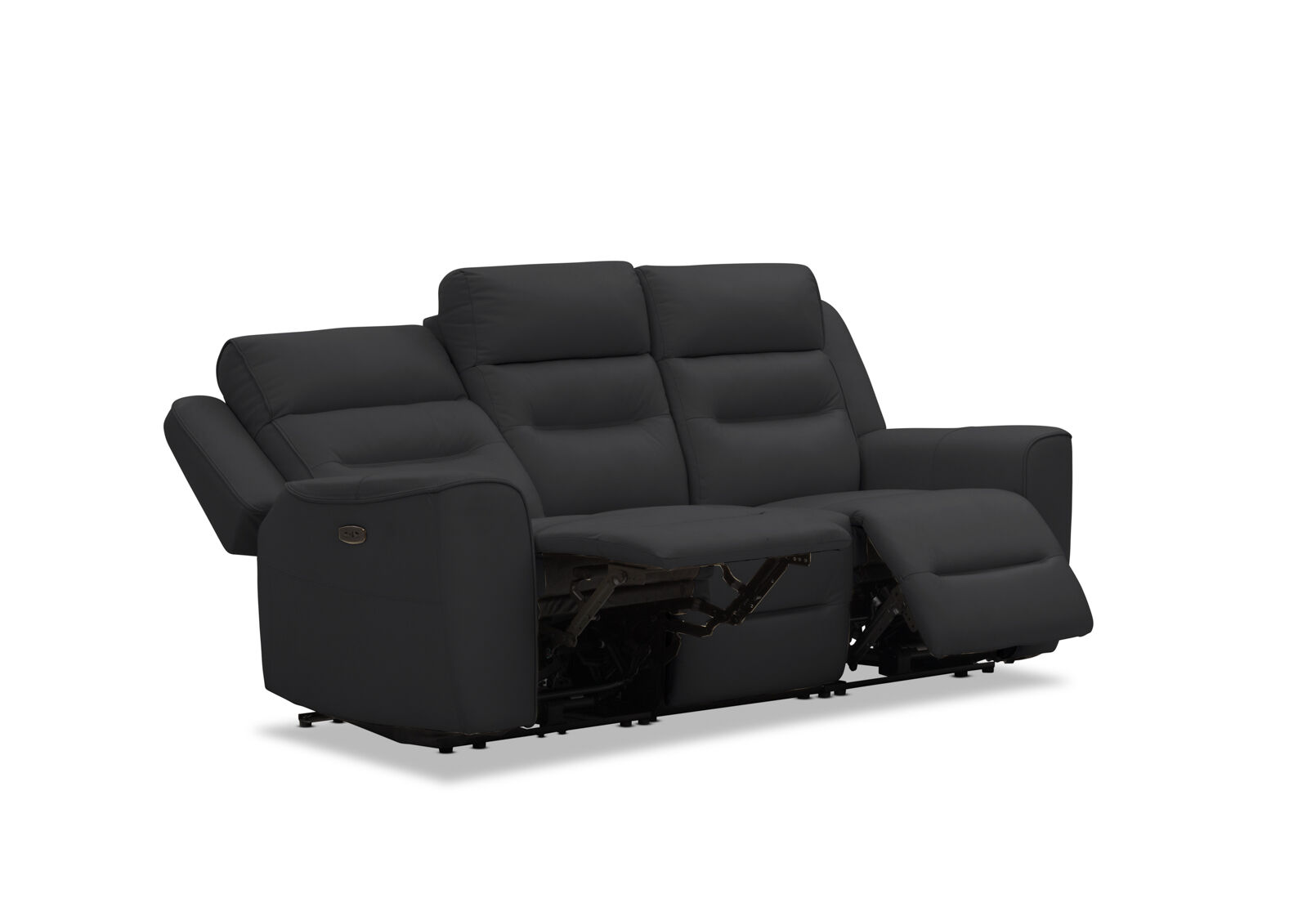 LANDO LEATHER - 3 Seater Sofa with 2 inbuilt Electric Recliners LANDO LEATHER