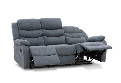 PRESCOTT - Fabric 3 Seater with 2 Inbuilt Recliners