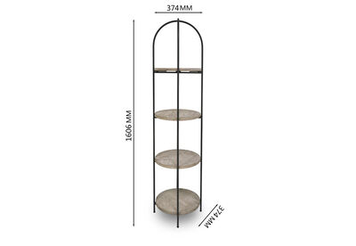 ADMIRABLE - 4 Tier Round Bookcase
