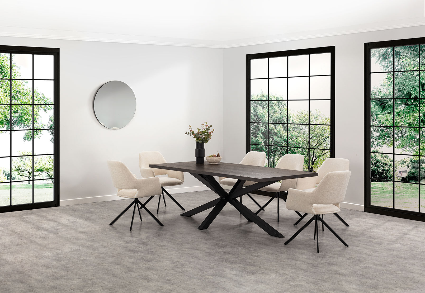 ALDERGROVE - 9 Piece Dining Suite with Lorcan Dining Chairs ALDERGROVE
