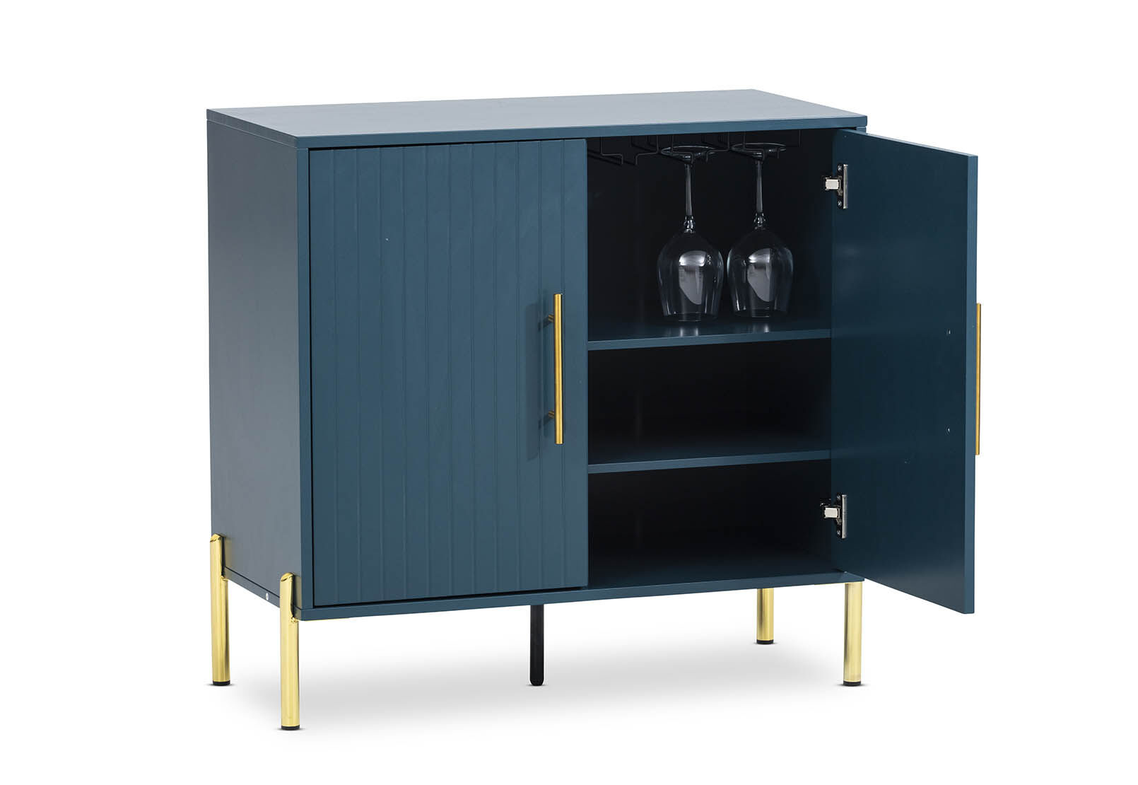 TEAL DELGADO Teal Wine Cabinet