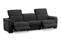 LUCIANO - Fabric 3.5 Seater Sofa with 2 Electric Recliners LUCIANO