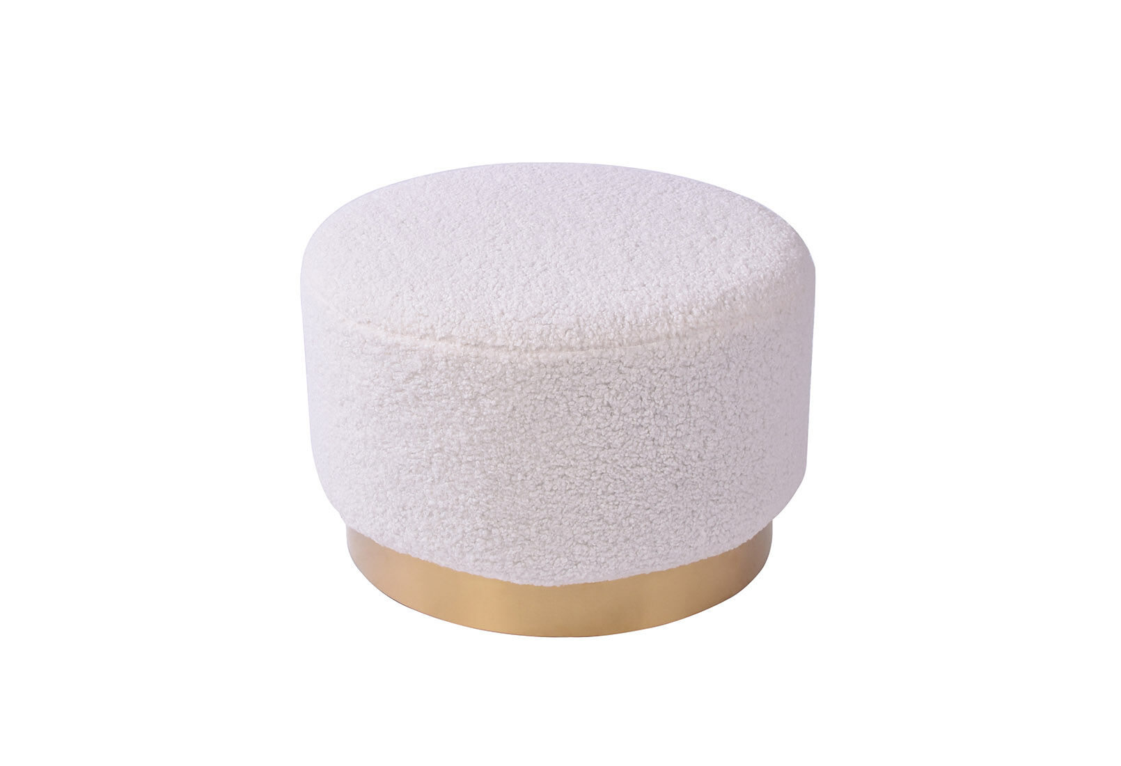ISIDORE - White Round Ottoman ISIDORE