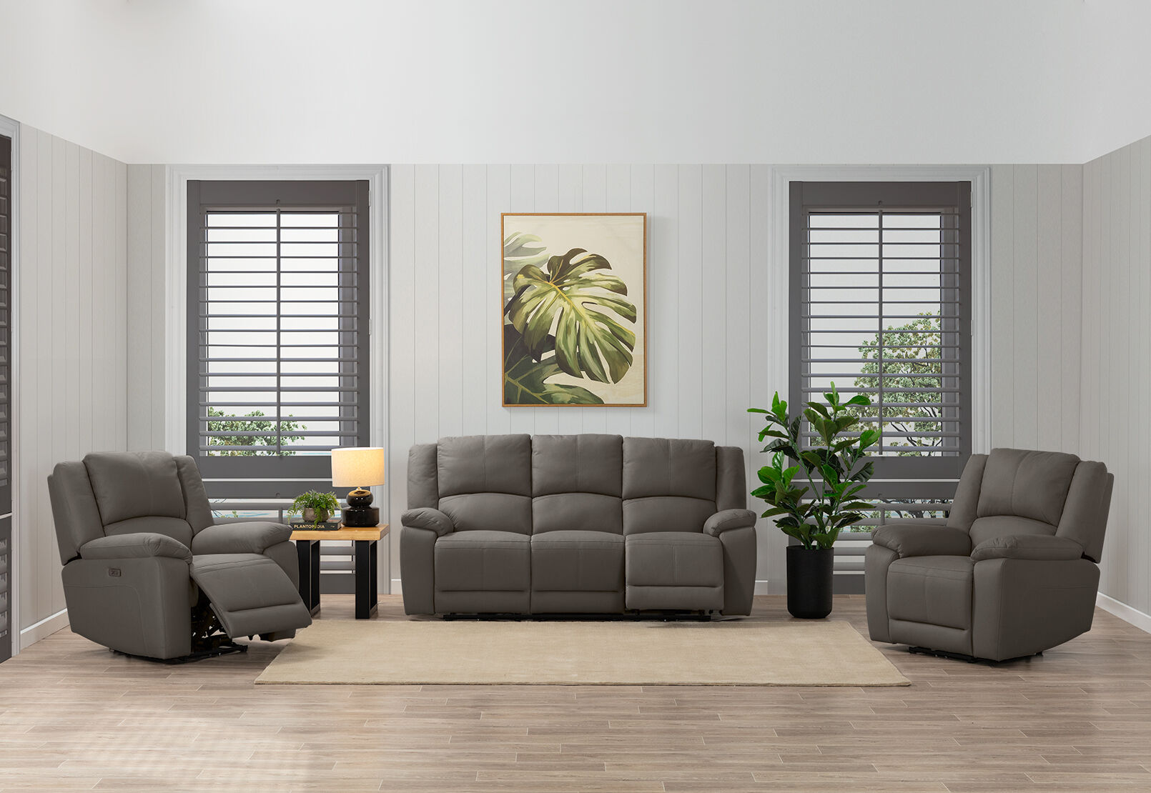 RODDICK FABRIC - 3 Seater with Electric Recliners RODDICK FABRIC