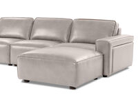 BARTELLE LEATHER - 3.5 Seater Sofa with Ottoman. BARTELLE LEATHER