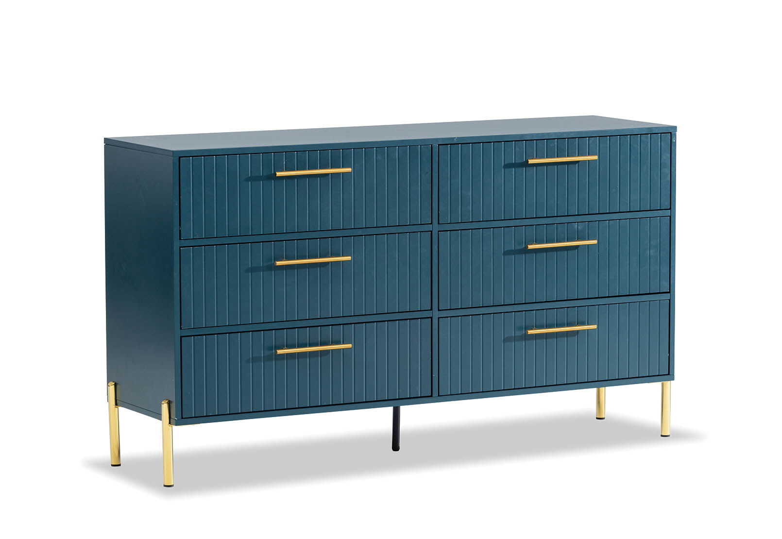 DELGADO - Teal 6 Drawer Dresser DELGADO