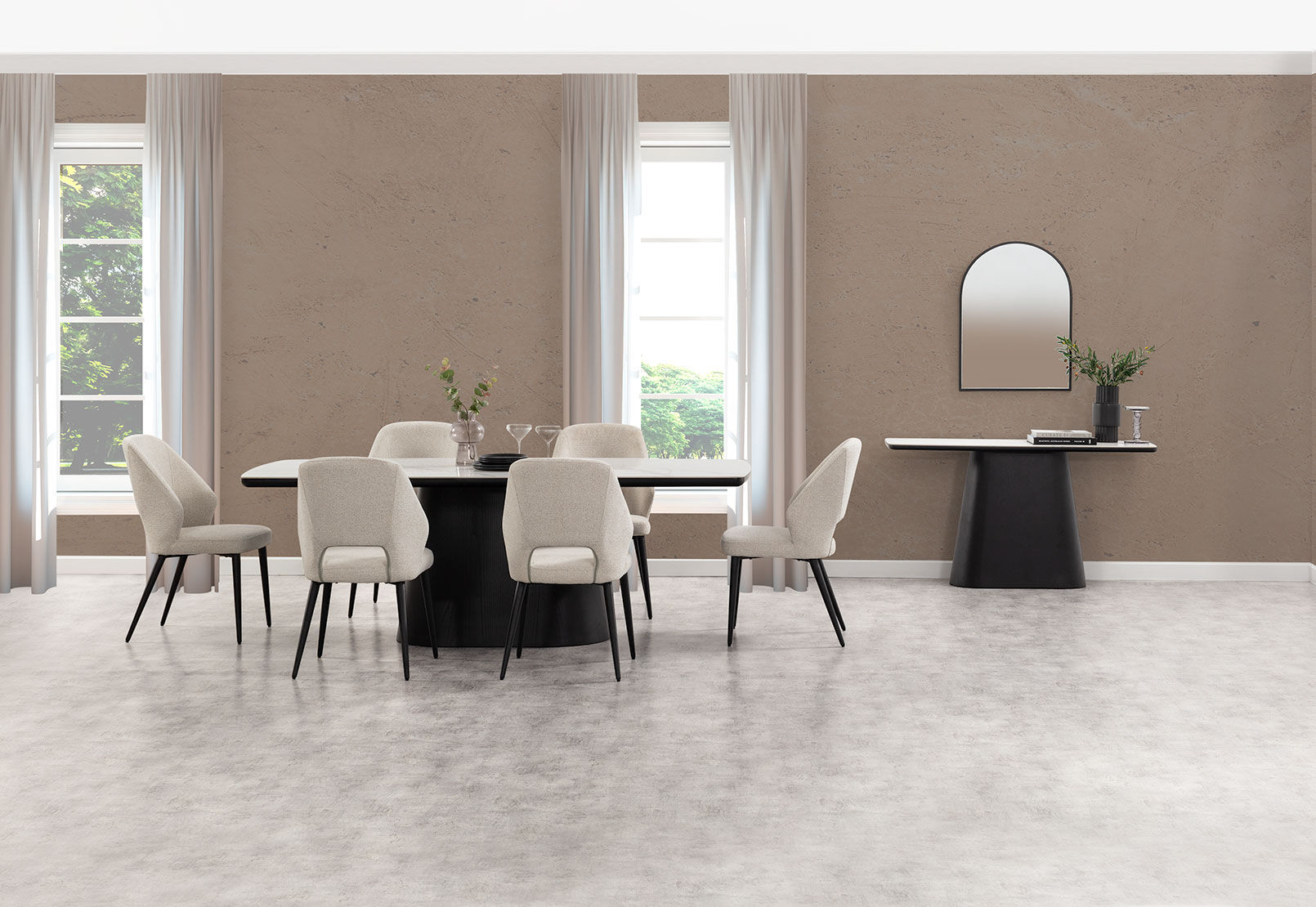 DORVAL - 7 Piece Dining Suite DORVAL