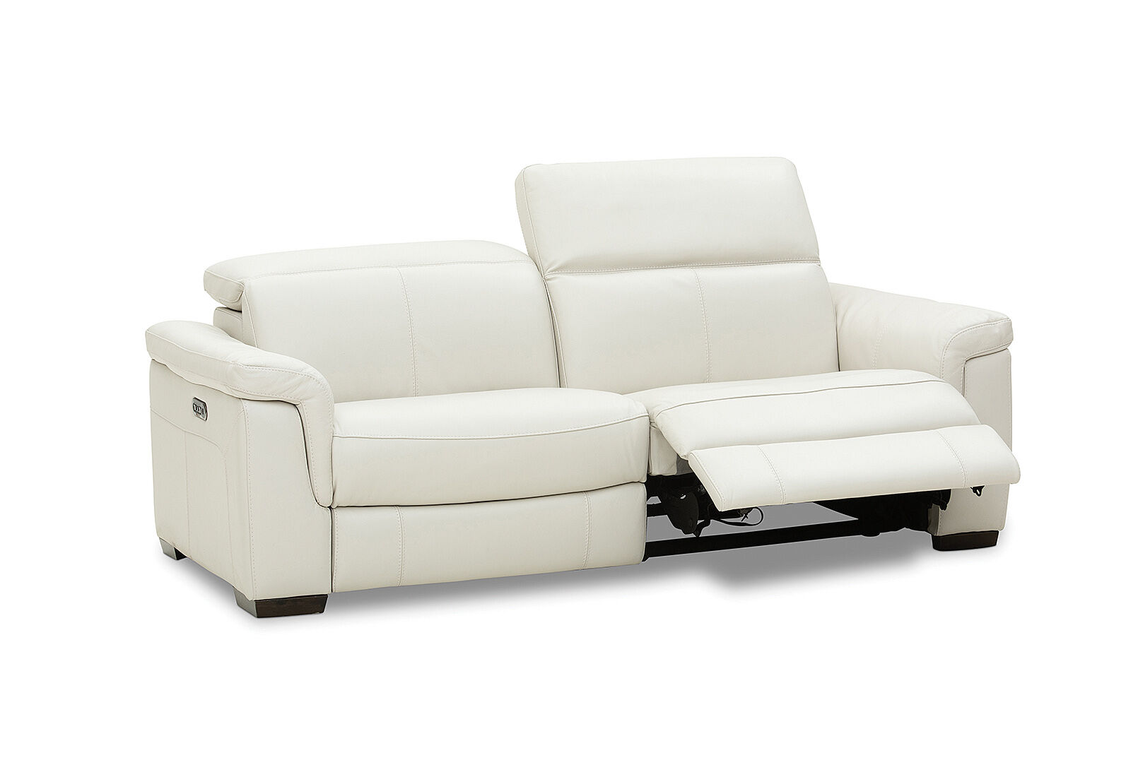 Beige Luciano Leather 2 5 Seater Sofa, Leather Sofa Electric Recliner