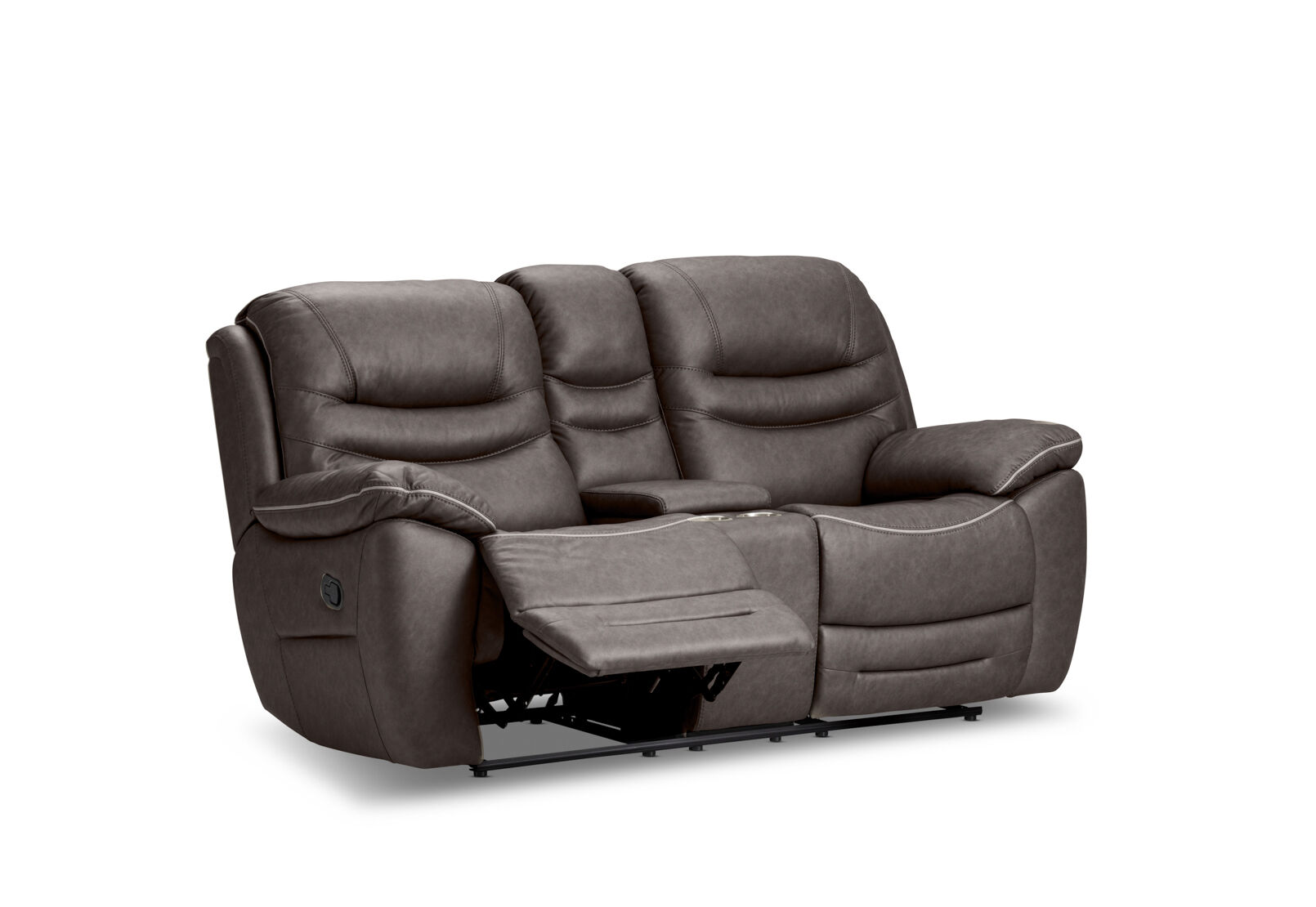 FEDERER FABRIC - 2 Seater with inbuilt Recliners and Console FEDERER FABRIC