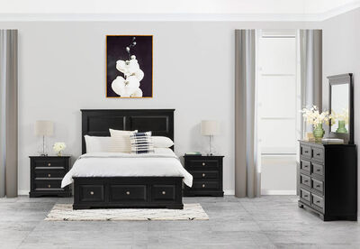 CHANELLE - 4 Piece Queen Dresser Bedroom Suite