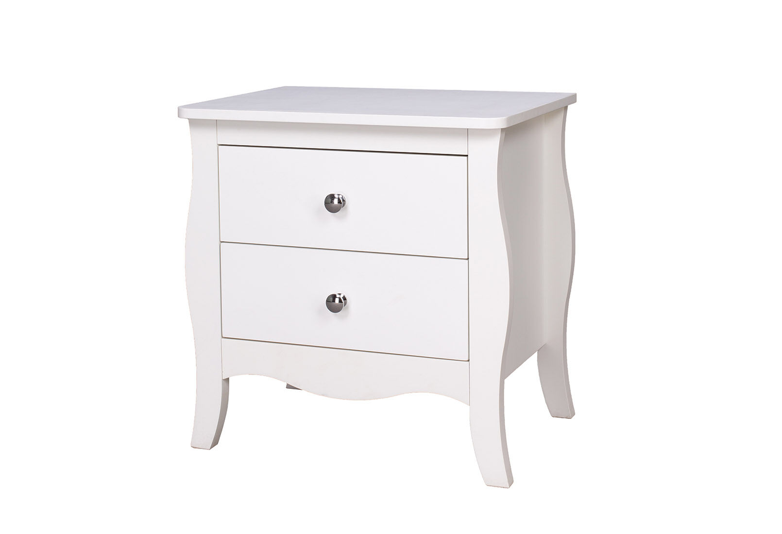 WHITE FAIRHOPE 2 Drawer Bedside Amart Furniture