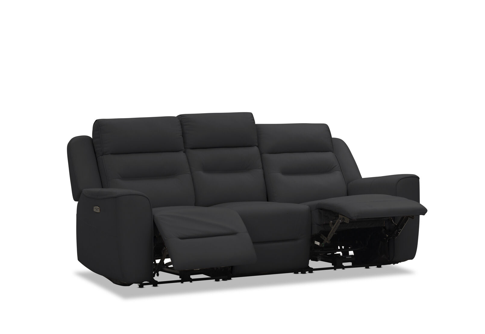 LANDO LEATHER - 3 Seater Sofa with 2 inbuilt Electric Recliners LANDO LEATHER