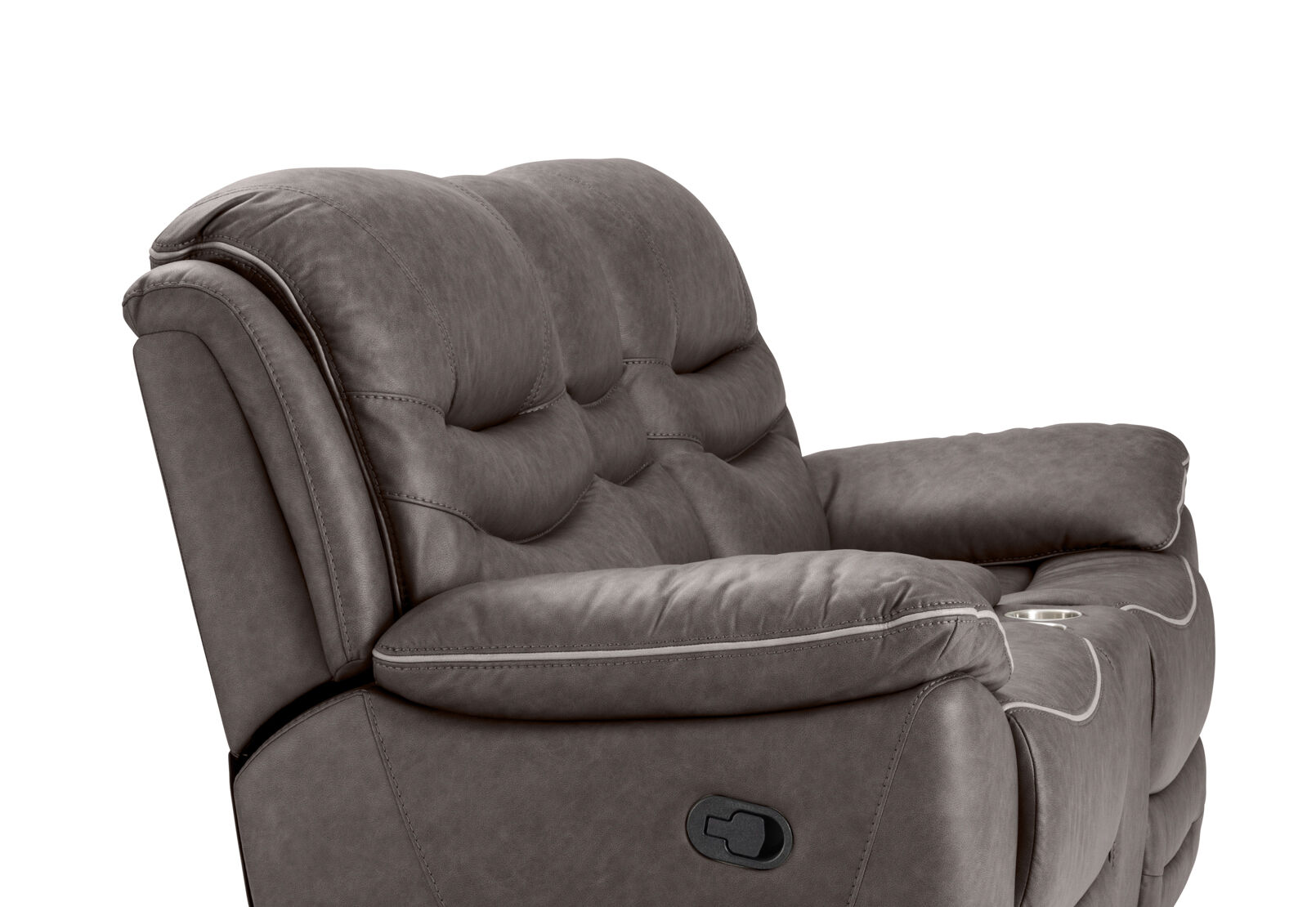 FEDERER FABRIC - 2 Seater with inbuilt Recliners and Console FEDERER FABRIC