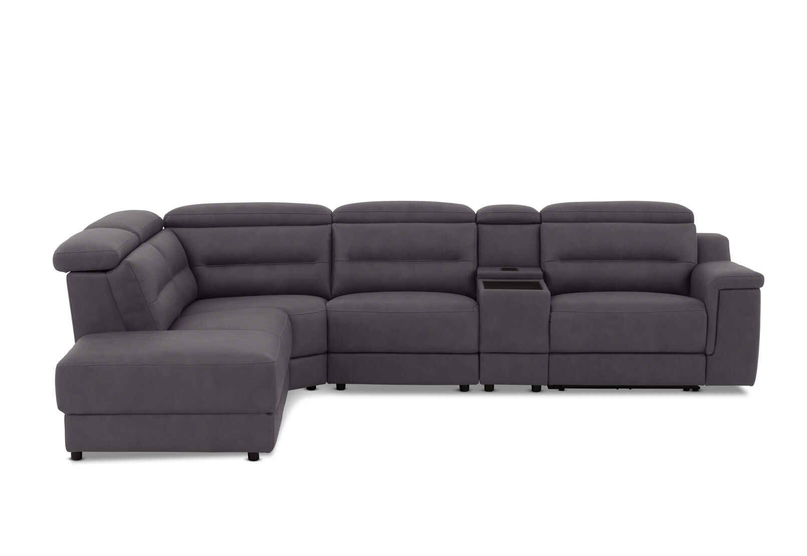 JEFFRIES FABRIC - Corner Lounge with Inbuilt Electric Recliner and LHF Chaise JEFFRIES FABRIC