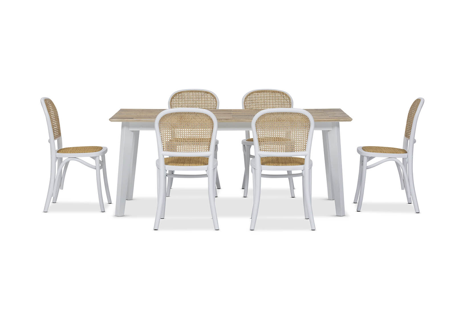 TULUM - 7 Piece Dining Suite with Toulouse Dining Chairs. TULUM