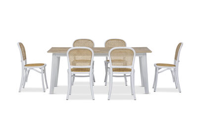 TULUM - 7 Piece Dining Suite with Toulouse Dining Chairs.