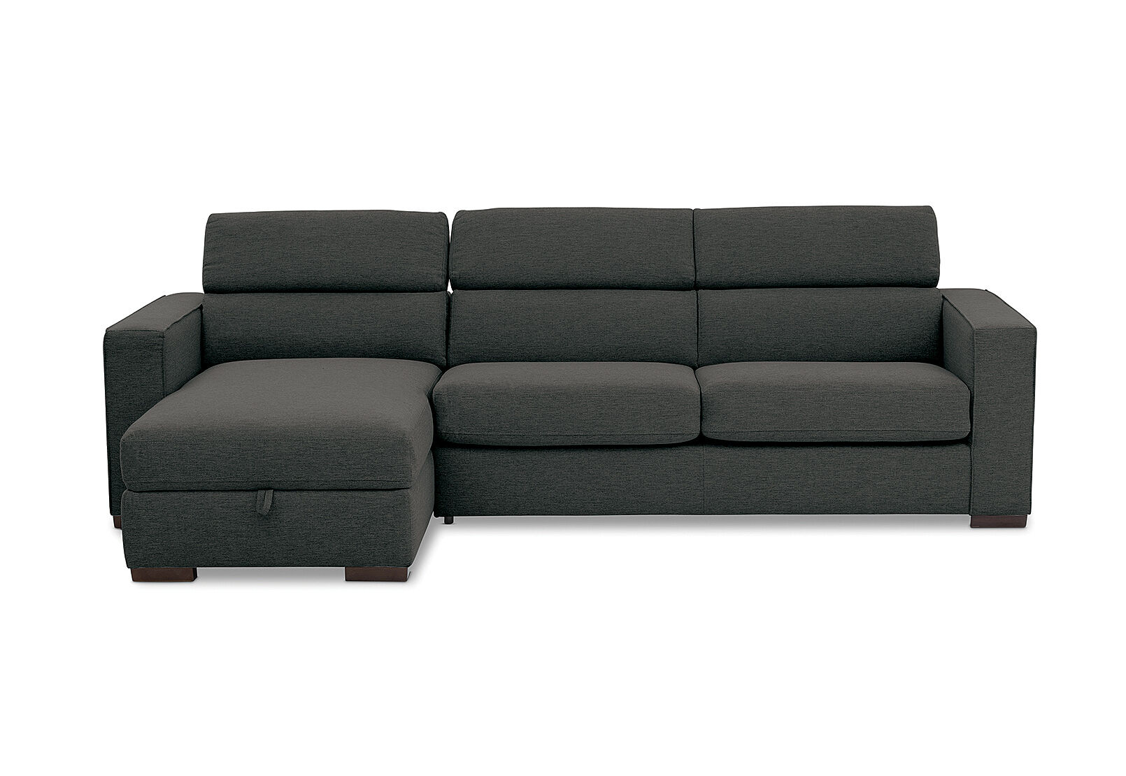 ANGUS - Fabric Left-Hand Facing 3 Seater Chaise with Sofa Bed ANGUS