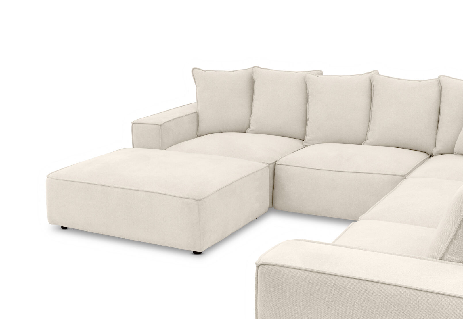 TILLEY FABRIC - Corner Lounge with Ottoman ( Fabric) TILLEY FABRIC