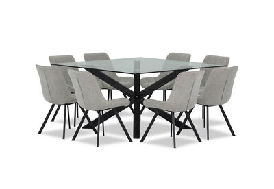 PROMENADE - 9 Piece Dining Suite with Arabella Dining Chairs