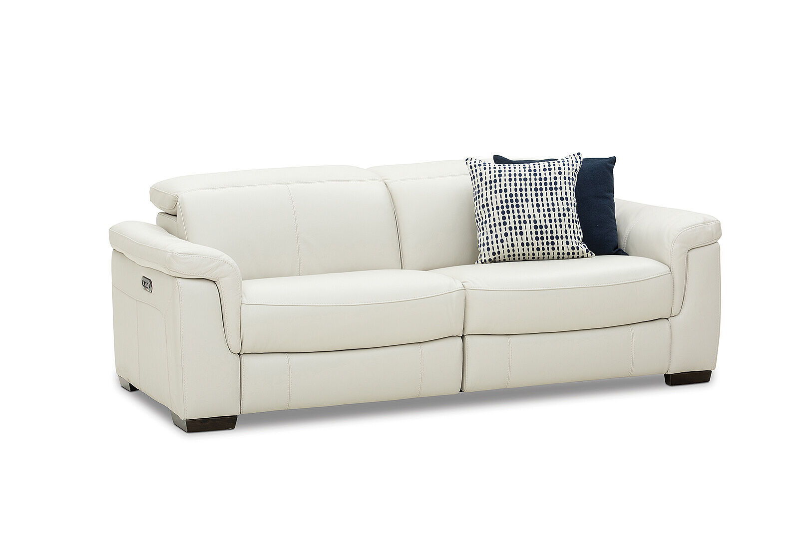 LUCIANO - Leather 2.5 Seater Sofa with 2 Electric Recliners LUCIANO