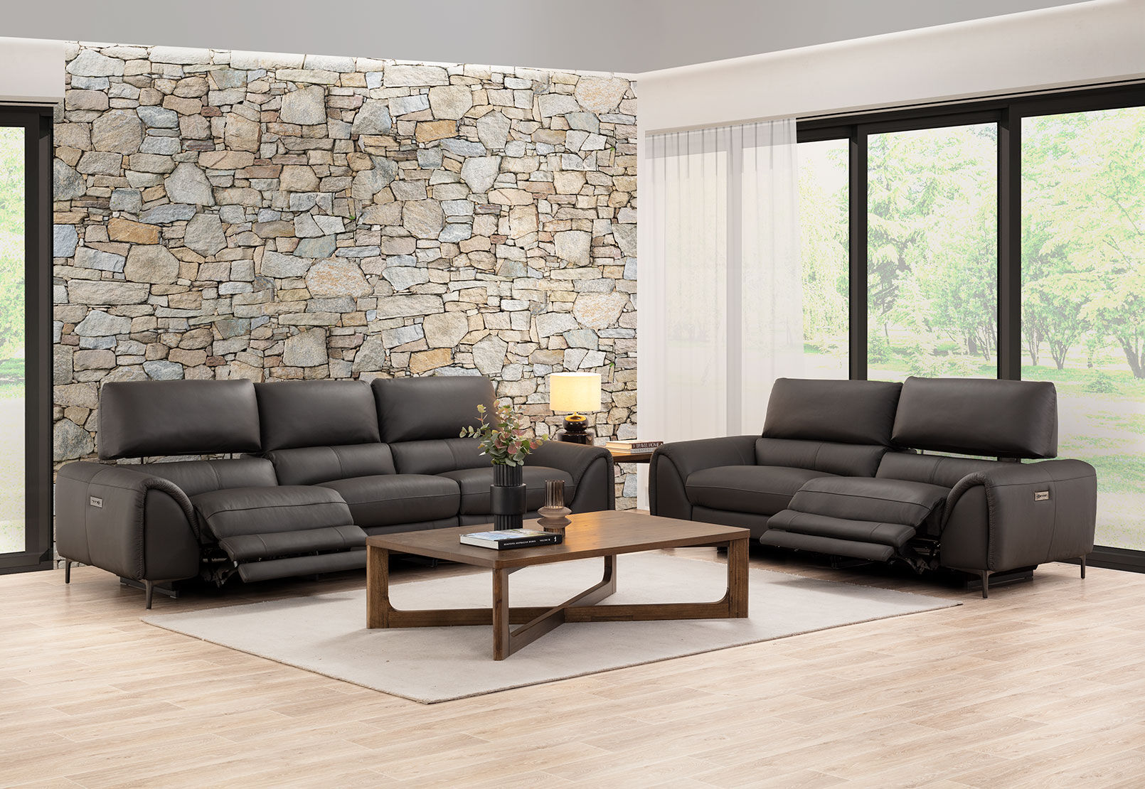 DOMINICO LEATHER - 2.5 Seater Electric Recliners DOMINICO LEATHER