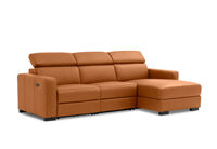 DAMIAN LEATHER - 3 Seater Sofa with RHF Chaise DAMIAN LEATHER