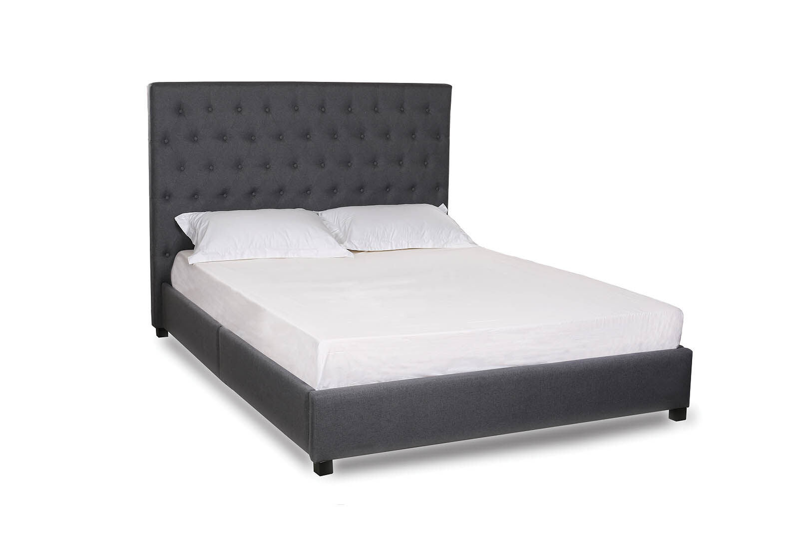 FABIAN - Grey Queen Bed FABIAN