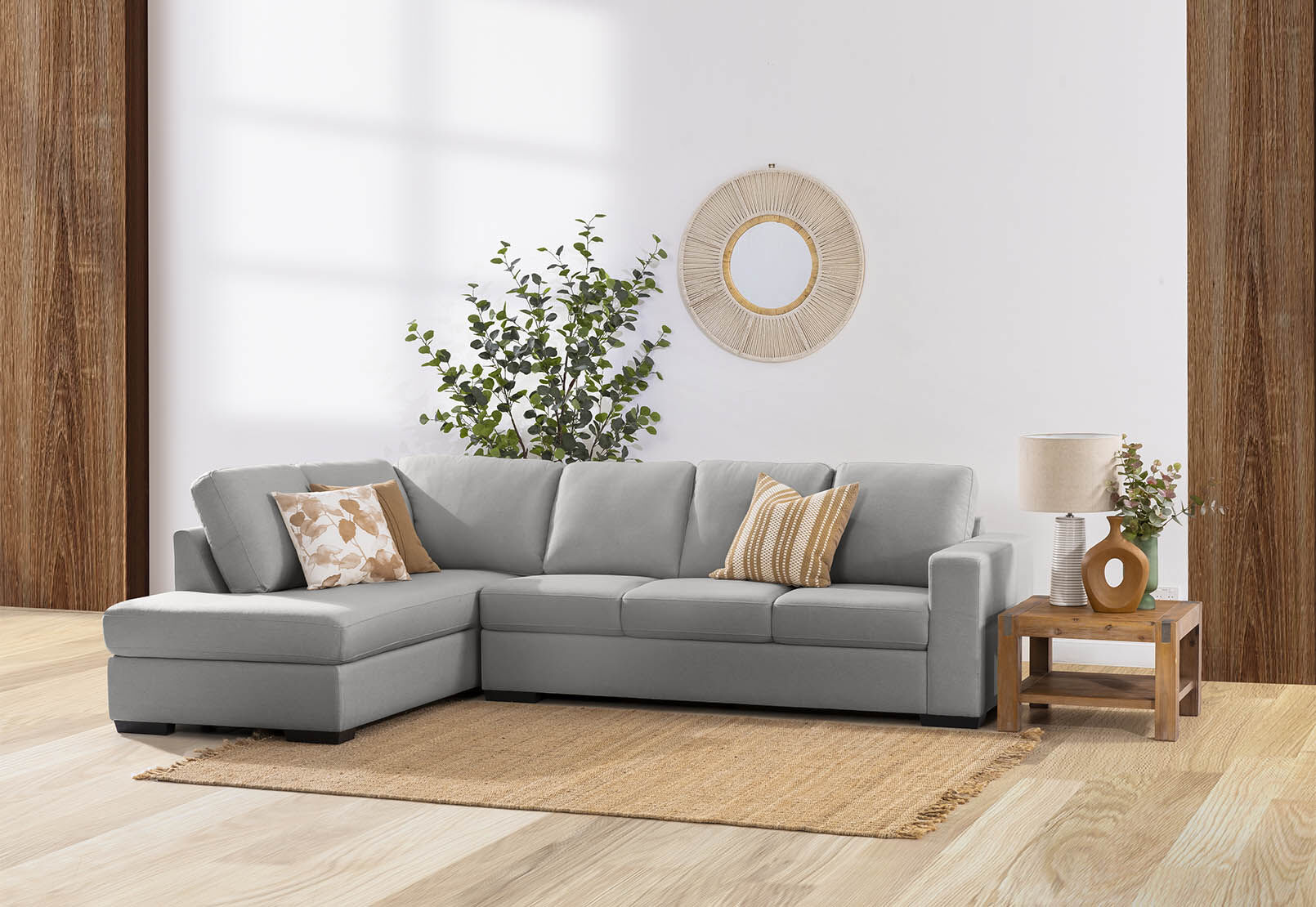 KIRBY - Fabric 4 Seat Left Hand Facing Chaise KIRBY