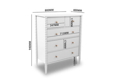PORDENONE - 5 Drawer Tall Chest