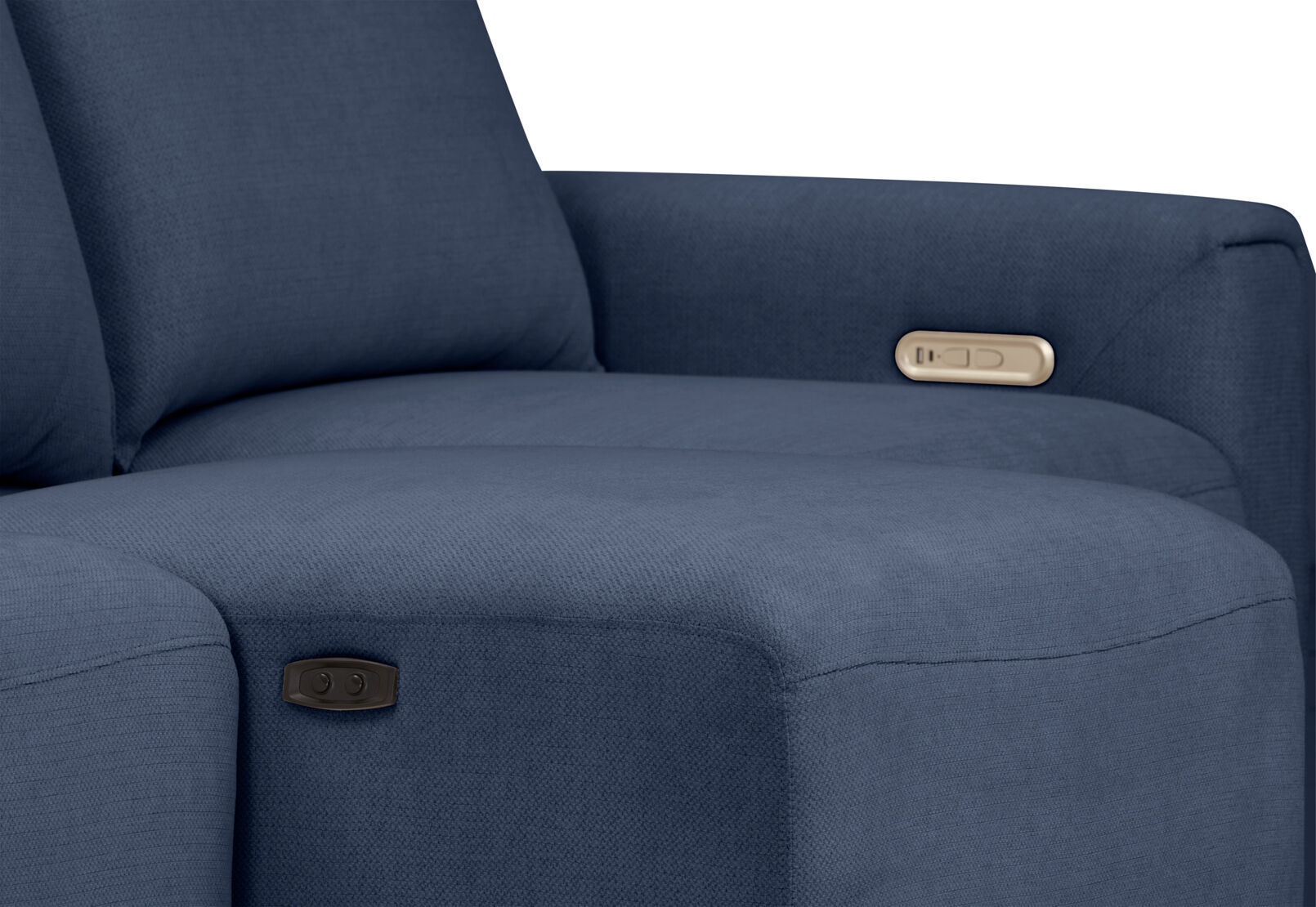 MIKAELA - 3 Seater with Sliding Electric Chaise MIKAELA
