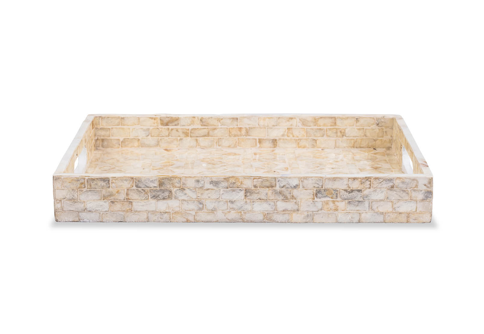 ALINA - 32 x 25cm Capiz Rectangle Tray ALINA