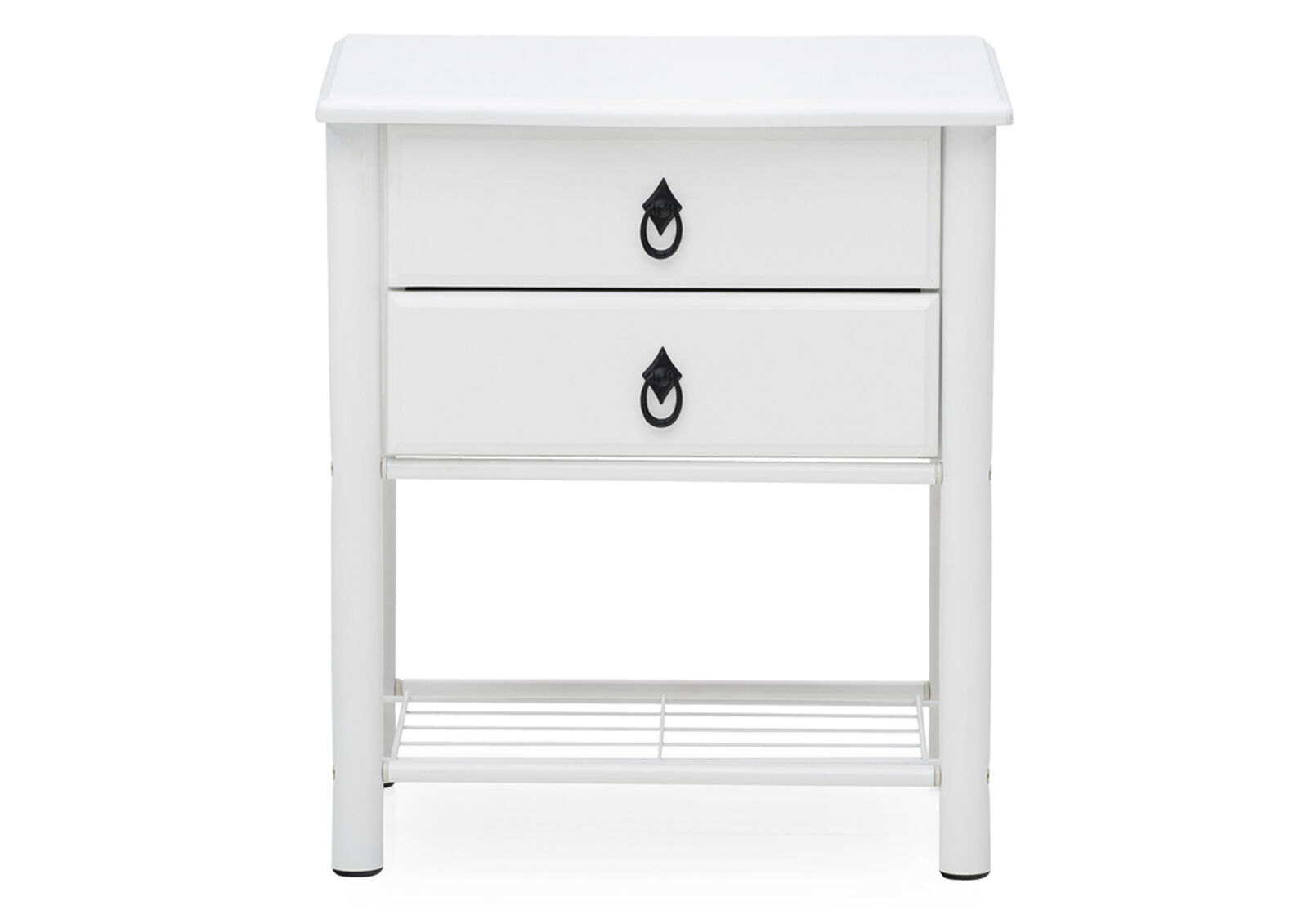 WHITE KATIE 2 Drawer Bedside Table Amart Furniture