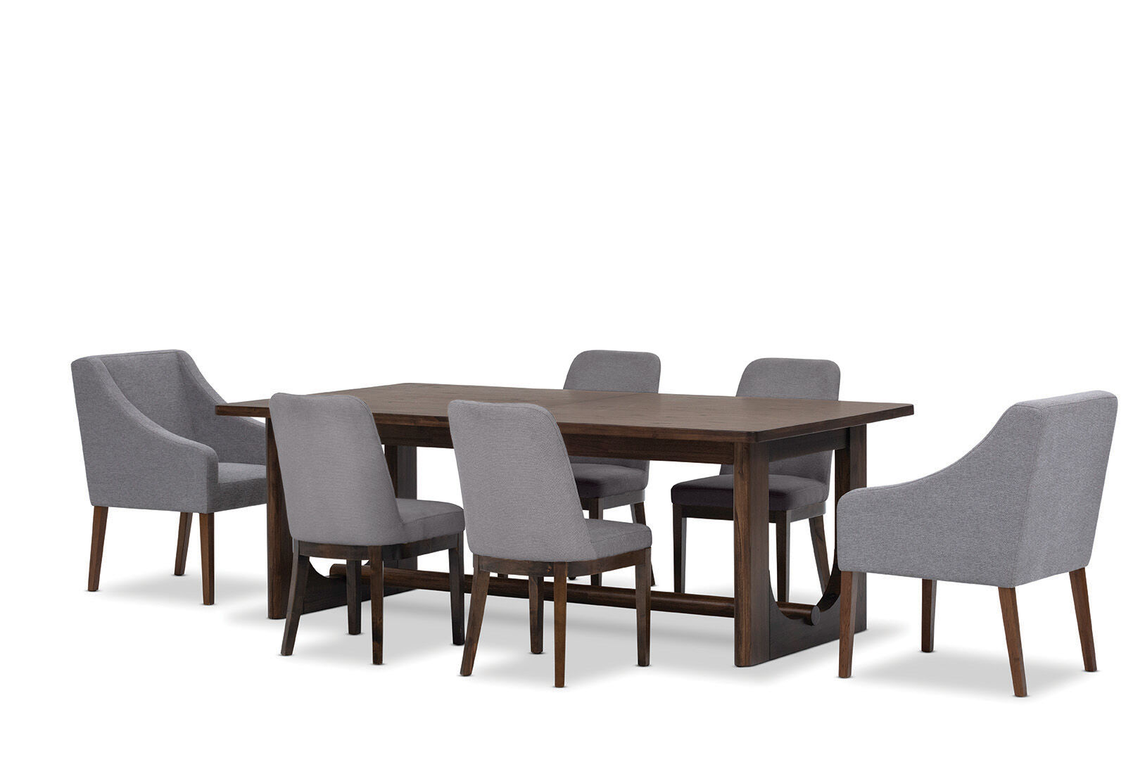 NICCOLO - 7 Piece Extension Dining Suite with 2 Volante and 4 Santino Dining Chairs. NICCOLO