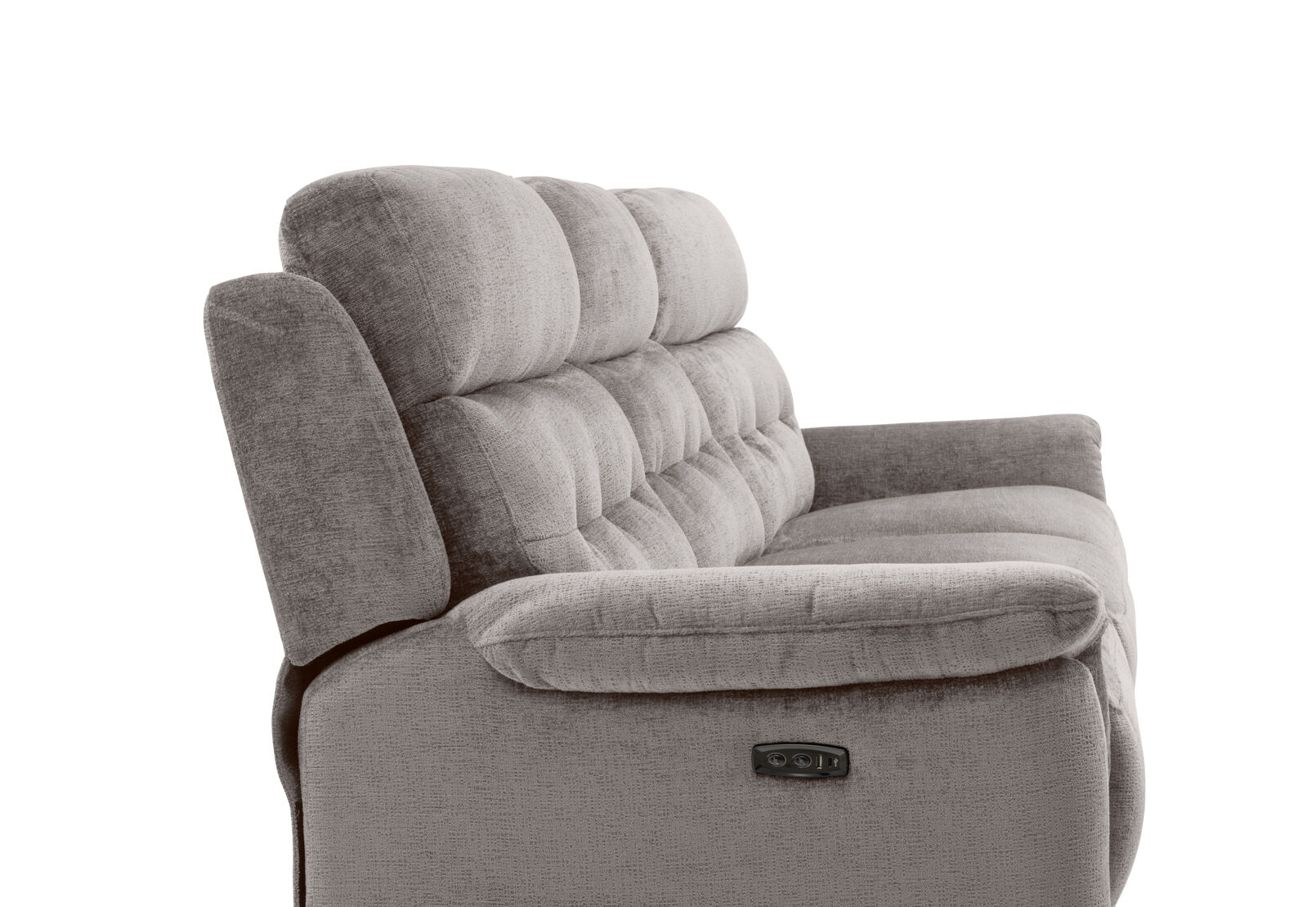 OBERTO FABRIC - 3 Seater with 2 inbuilt Electric Recliners OBERTO FABRIC