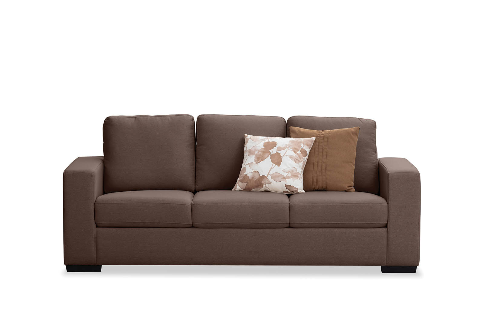 COFFEE KIRBY Fabric 3 Seat Sofa Amart Furniture