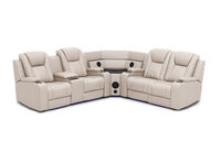 SENTINAL MK2 LEATHER - 4 Piece Corner with LHF Console SENTINAL MK2 LEATHER