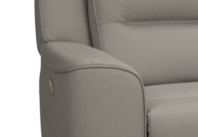 LANDO LEATHER - 3 Seater Sofa with 2 inbuilt Electric Recliners