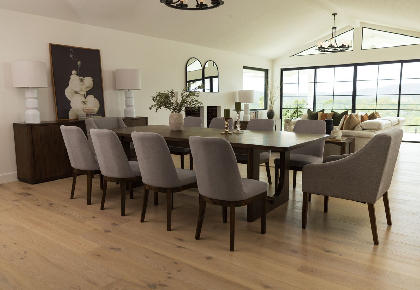 NICCOLO - 11 Piece Extension Dining Suite with 2 Volante and 8 Santino Dining chairs. NICCOLO