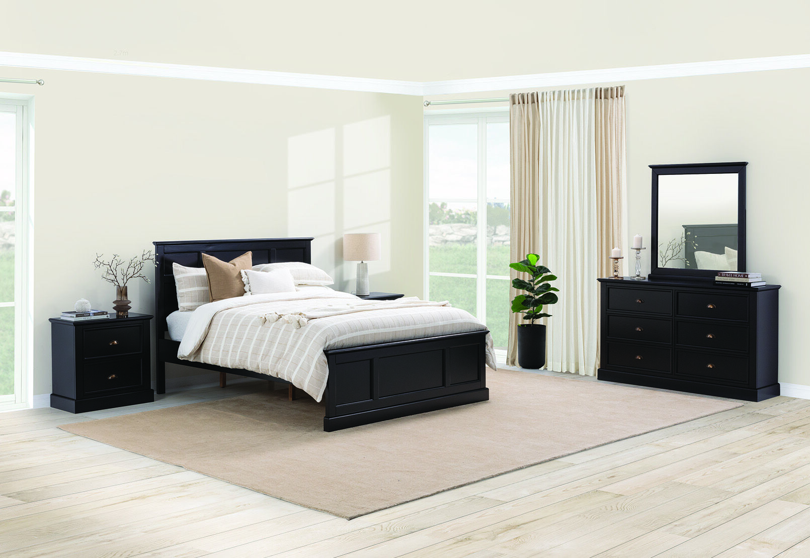 CHRYSTELLE - 4 Piece Queen Dresser Bedroom Suite. CHRYSTELLE
