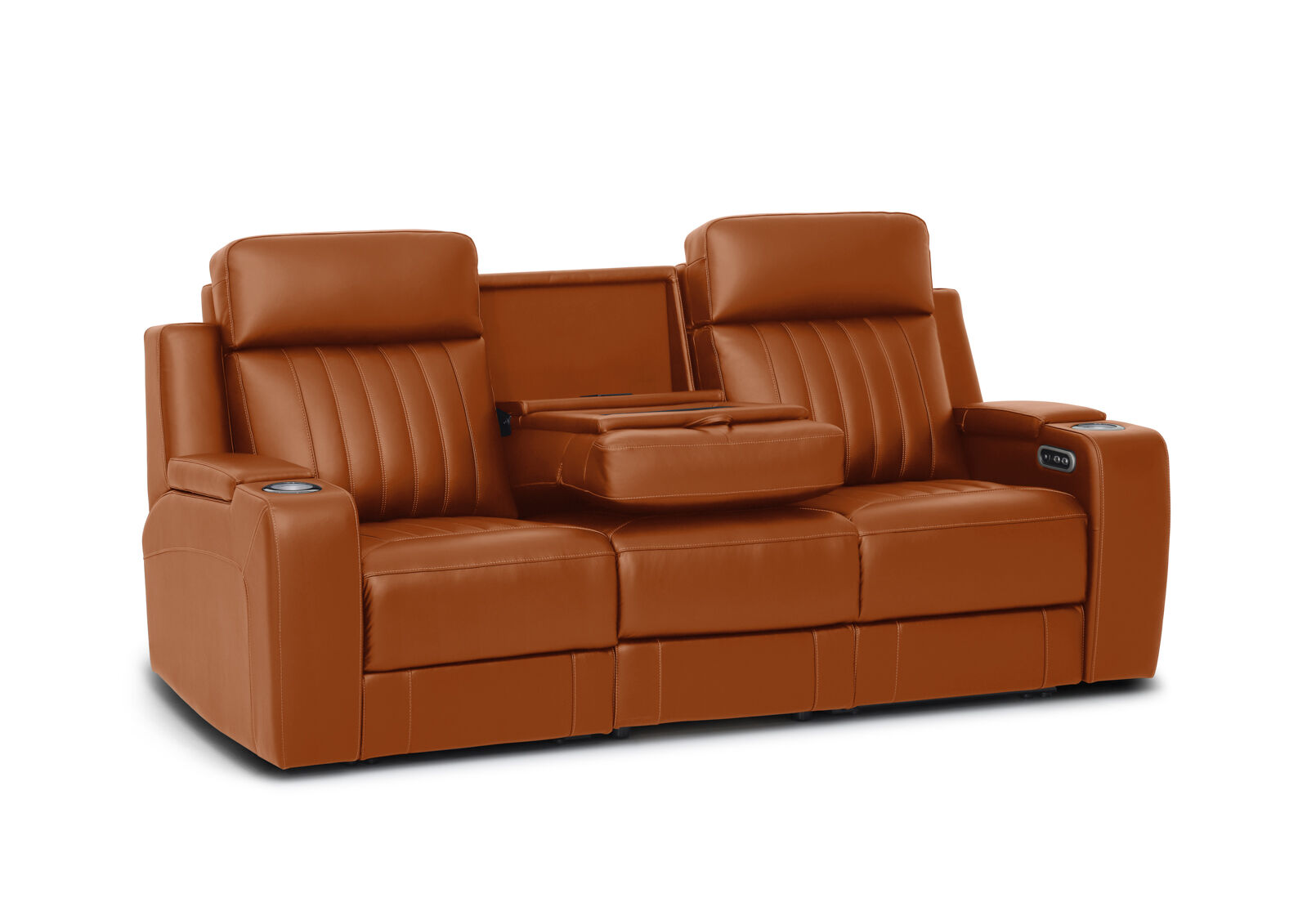 THANE LEATHER - 3 Seater Sofa with 2 inbuilt Electric Recliners THANE LEATHER