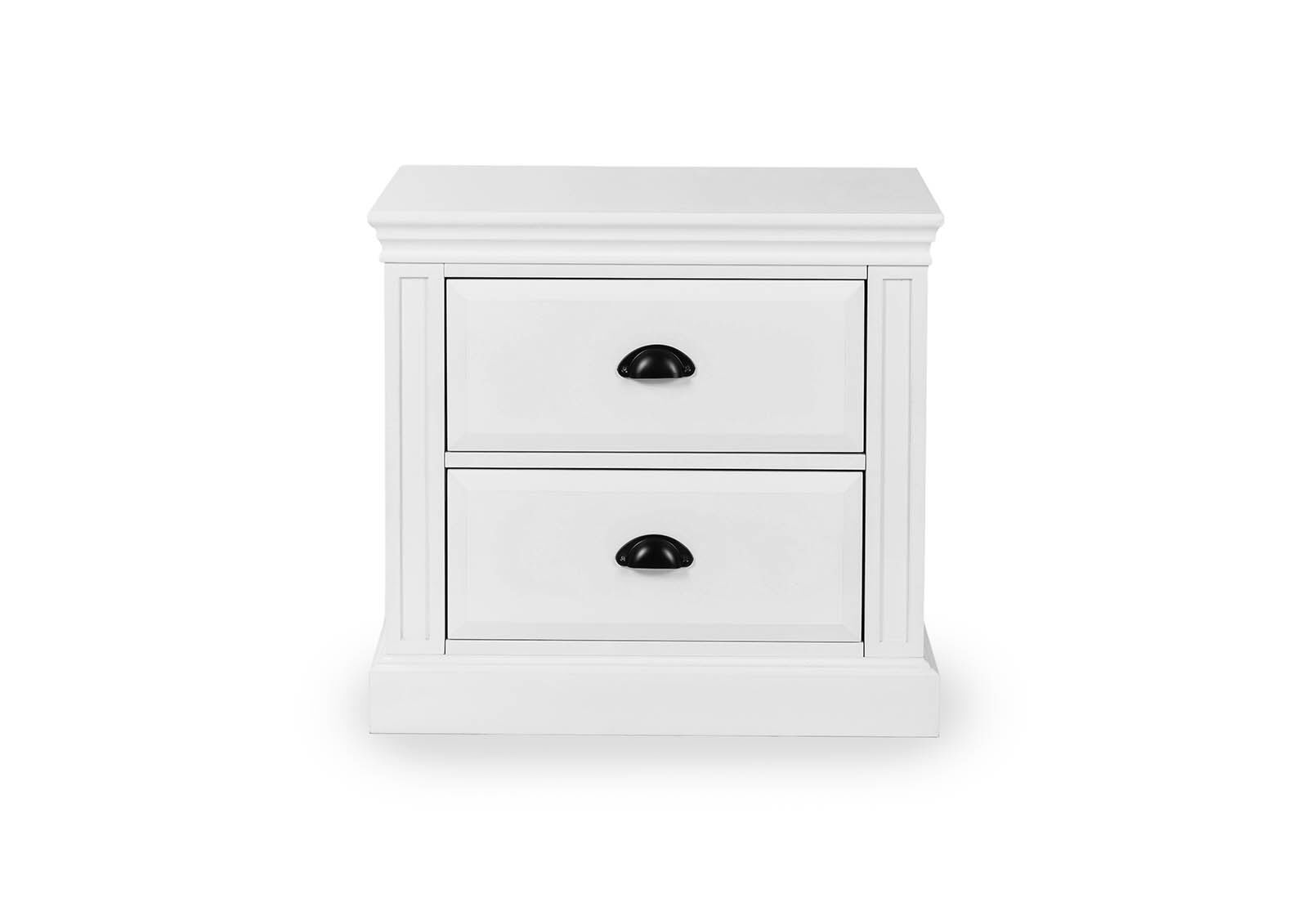 WHITE OLD GREENWICH 2 Drawer Bedside