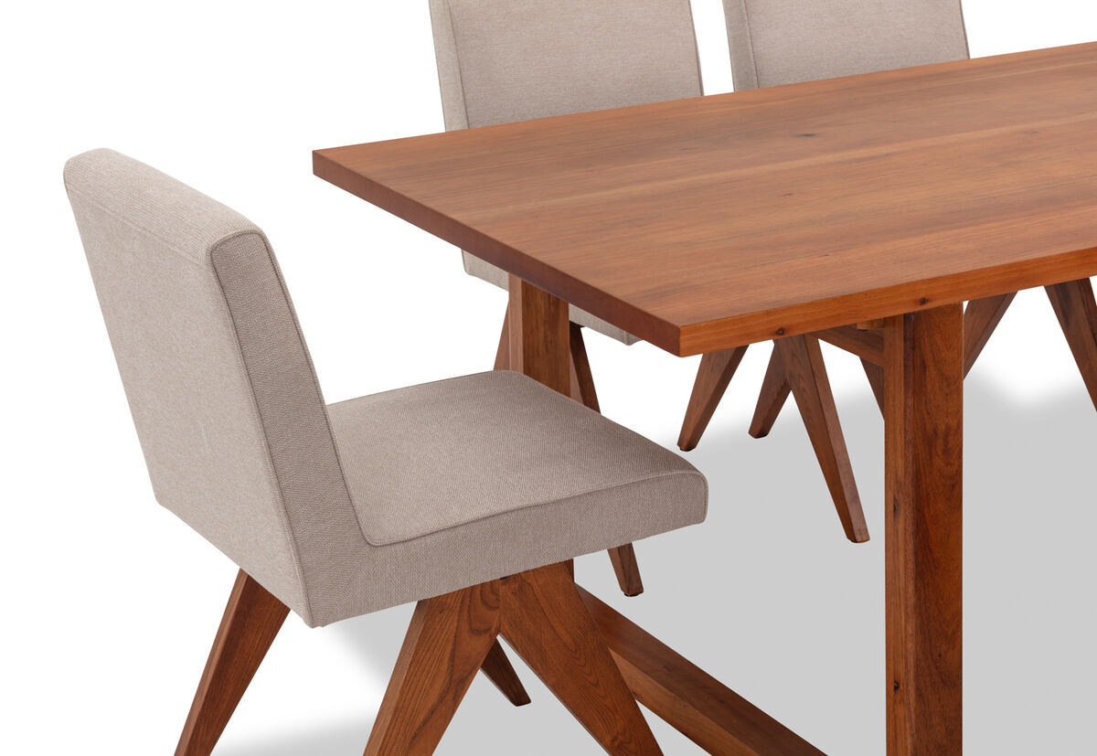 BEIGE CULLIN 7 Piece Dining Suite with Leland Dining Chairs