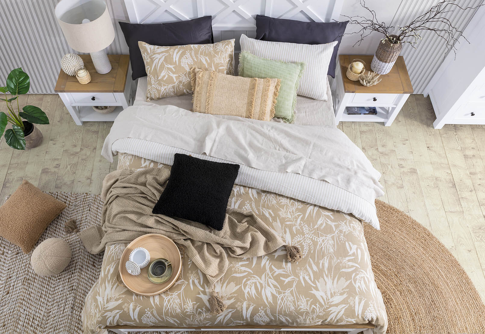 NATURAL WARINGA King Bed Quilt Cover Set