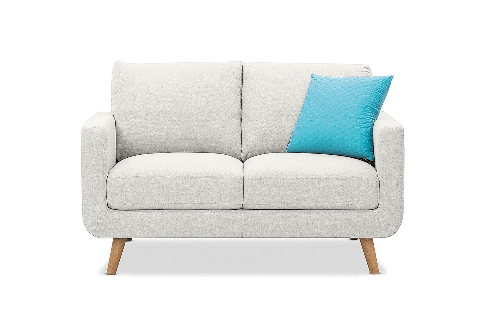 BEIGE PHOEBE Fabric 2 Seater Sofa Amart Furniture