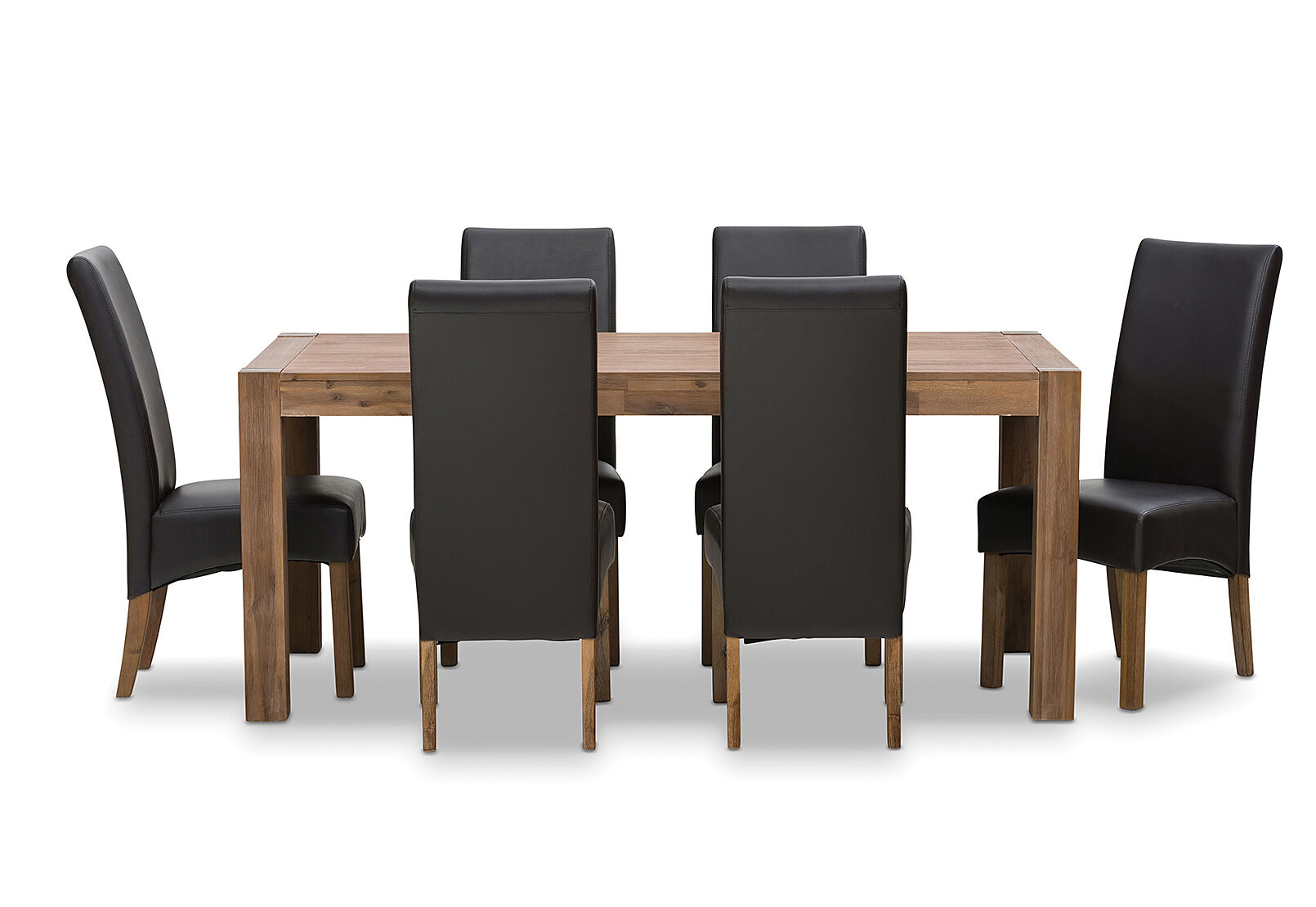 Chocolate Pewter Silverwood 7 Piece Dining Suite Amart Furniture