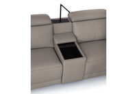 VANTRO LEATHER - Corner Lounge with 2 Inbuilt Electric Recliners and Console VANTRO LEATHER