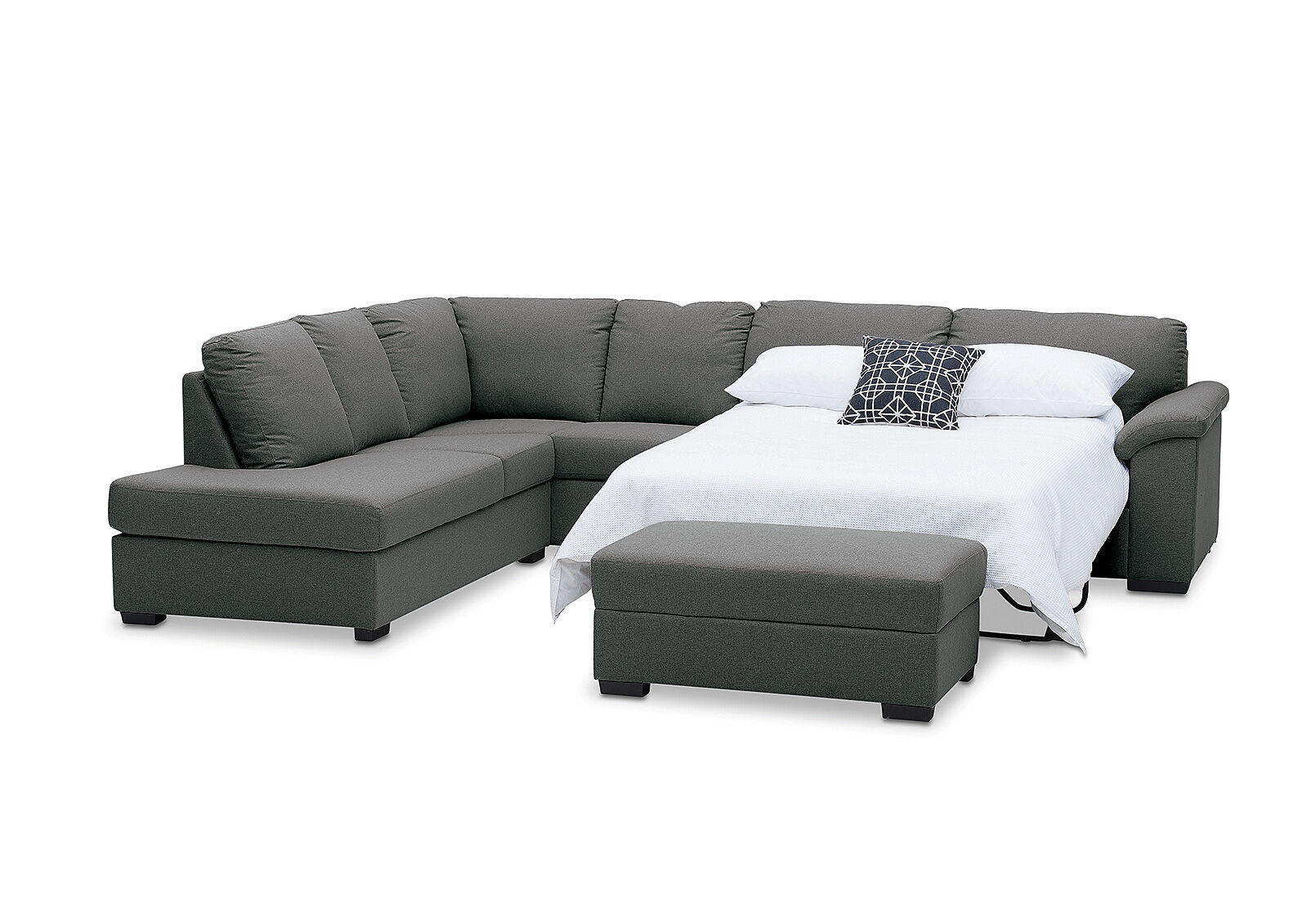 Pink Rumpus Corner Suite Left Hand Chaise Sofa Bed Amart